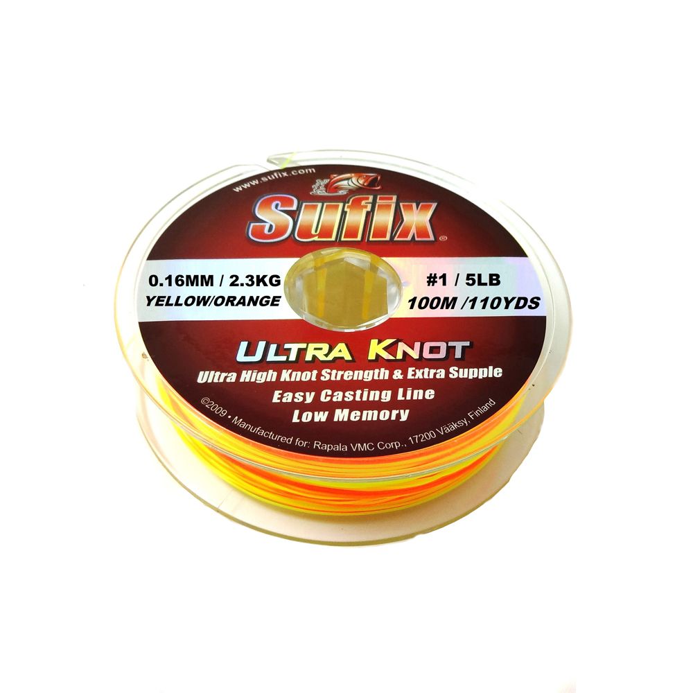 Nylon Sufix Ultra Knot Bicolor Amarillo-naranja