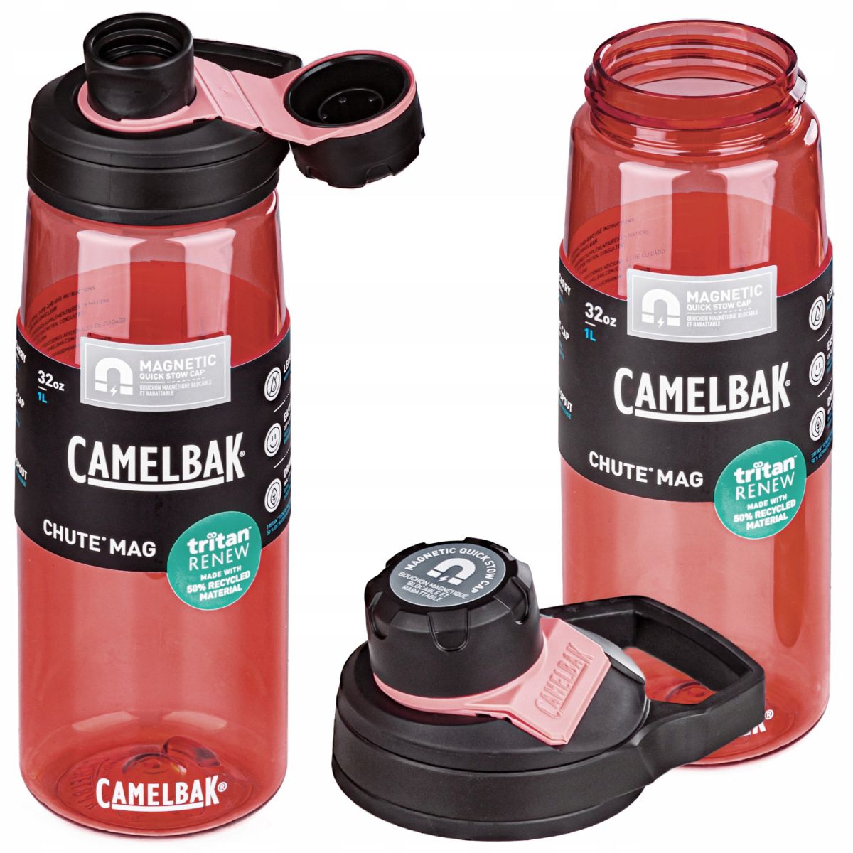 Botella Chute Mag De 32 Oz-1 Litro Con Tritan Rene